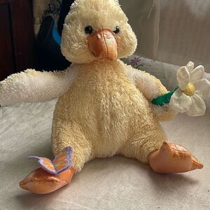 Vintage Commonwealth Welcome Spring yellow duck plush .